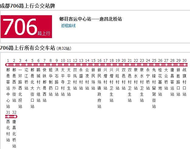 成都公交706路 成都公交706路