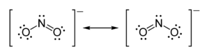 路易斯電子點表示法的兩種亞硝酸根離子結構