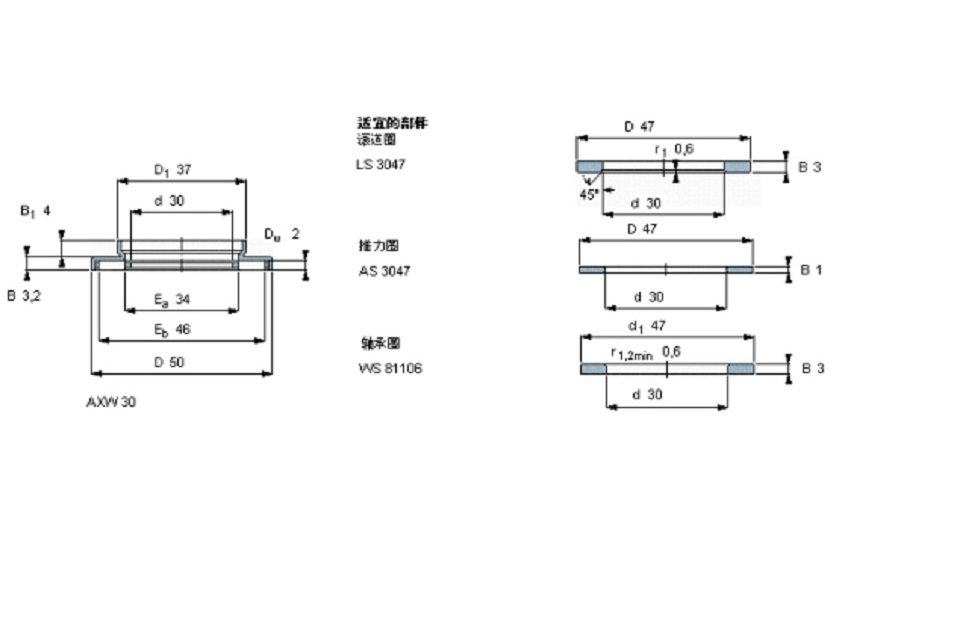 SKF AXW30軸承