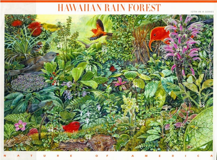 夏威夷雨林(美國郵票)
