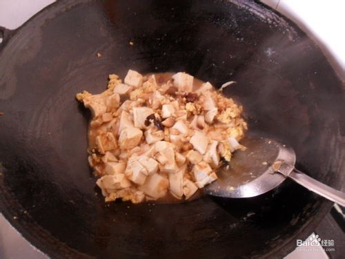 蝦皮蛋松燜豆腐