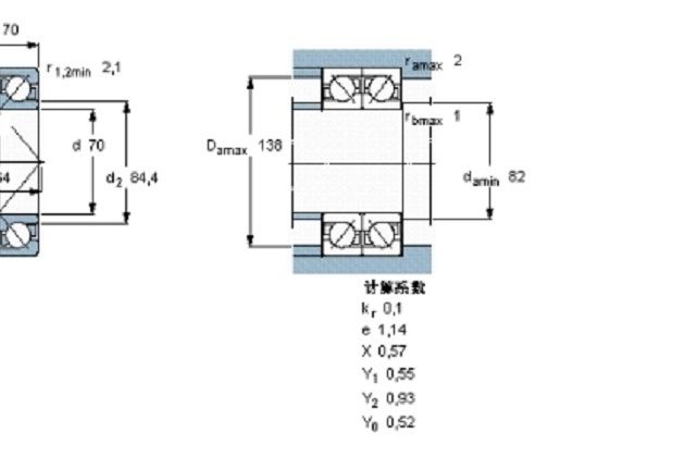 SKF 2×7314BECAP軸承 SKF 2×7314BECAP軸承