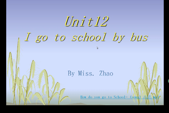I go to school by bus I go to school by bus