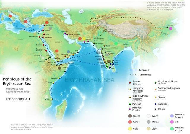 印度西海岸有大量印度洋海上貿易的必經之地