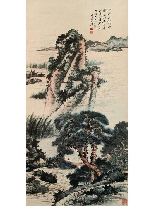 松蔭獨釣圖 松蔭獨釣圖