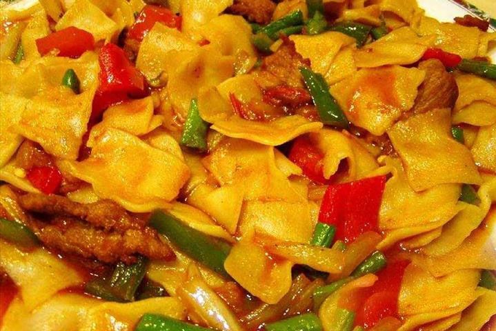 肉炒麵片 肉炒麵片