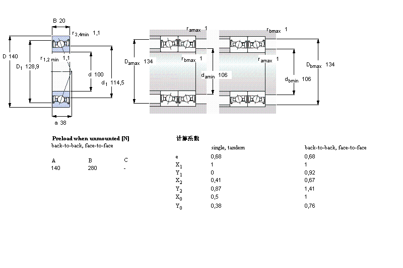 SKF SC71920DB/P7軸承 SKF SC71920DB/P7軸承