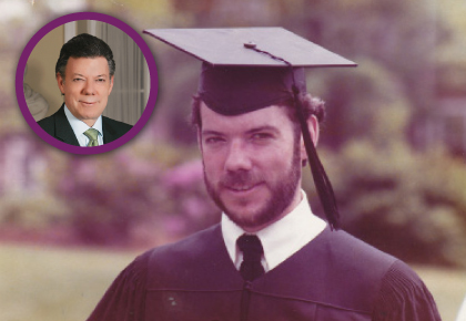 1981年，獲得公共管理學碩士學位時的桑托斯