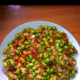 毛豆炒肉末 毛豆炒肉末