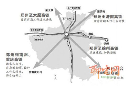 河南高鐵規劃路線圖