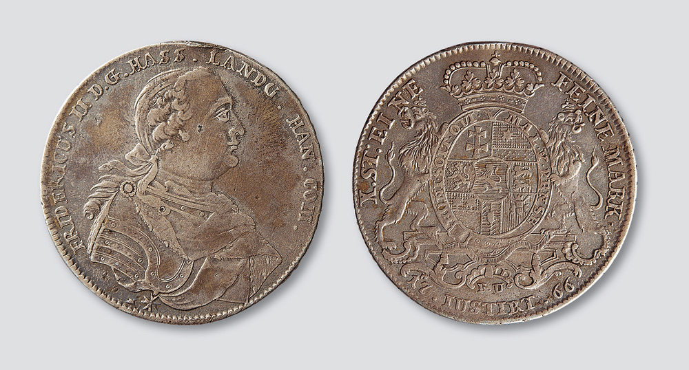 1766年德國邦國1thaler銀幣