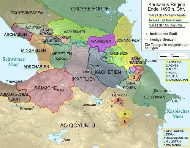 分裂的高加索地區 是兩大帝國的爭奪焦點