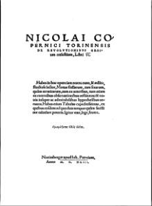 《天體運行論》1543年第一版書影。
