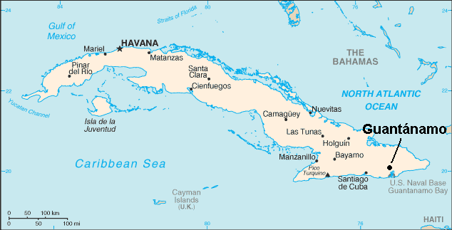 關塔那摩市在地圖上的位置