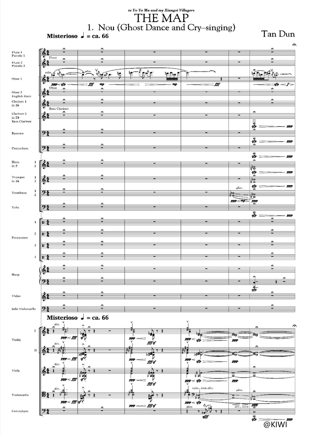 譚盾_ 地圖——為大提琴、錄像和管弦樂隊而作的協奏曲