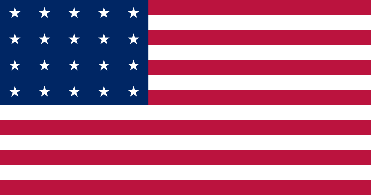 1878年使用的美國國旗(20星)