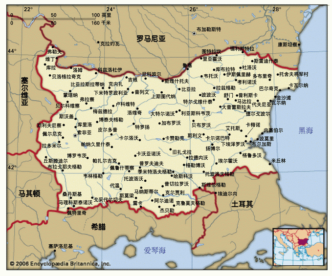 保加利亞 地圖