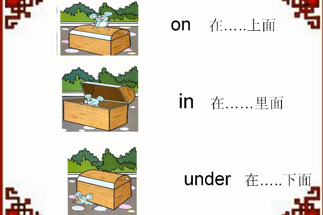 on in under 的套用 on in under 的套用