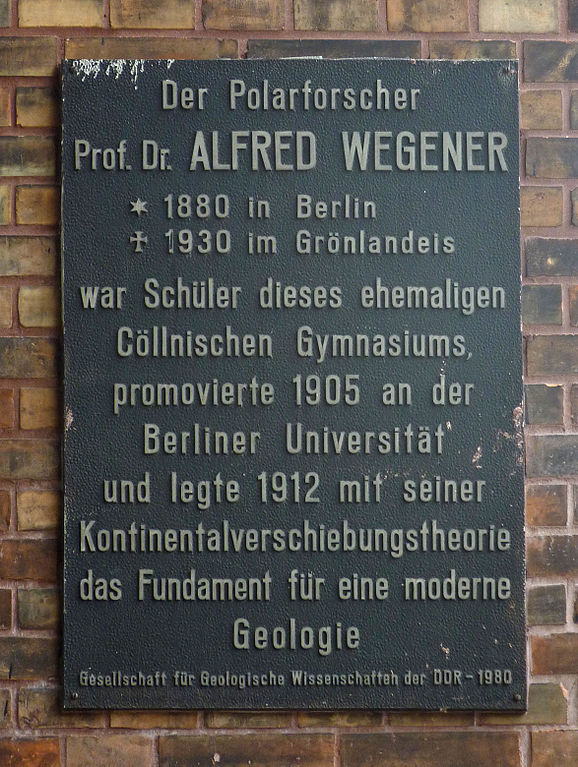 柏林市中心的魏格納紀念牌