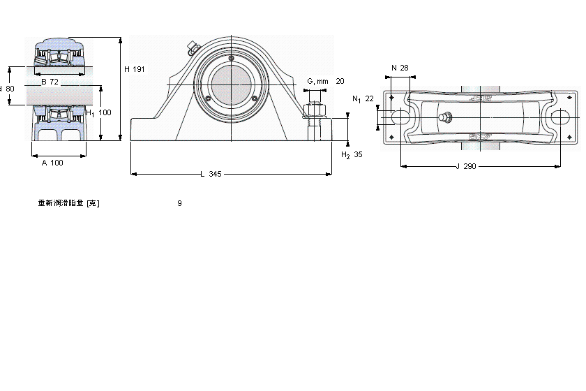 SKF SYNT80FTS軸承 SKF SYNT80FTS軸承