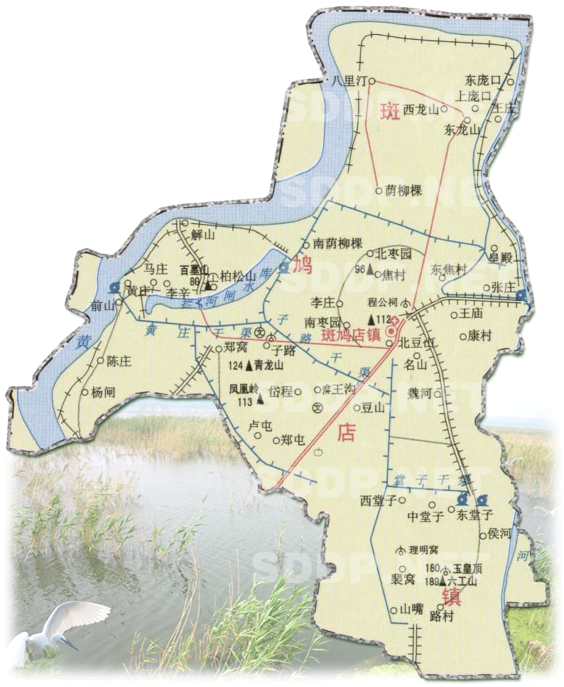 斑鳩店鎮地圖