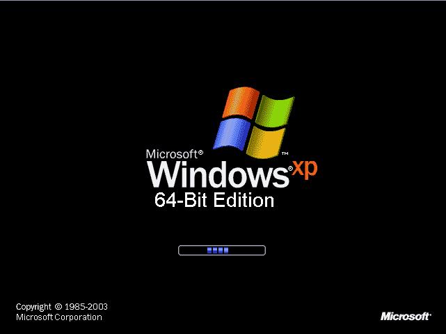 Windows XP 64-bit開機圖
