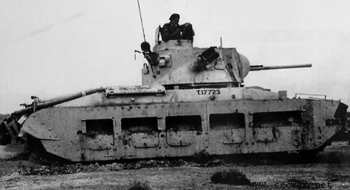 北非戰場上的“馬蒂爾達”2步兵坦克