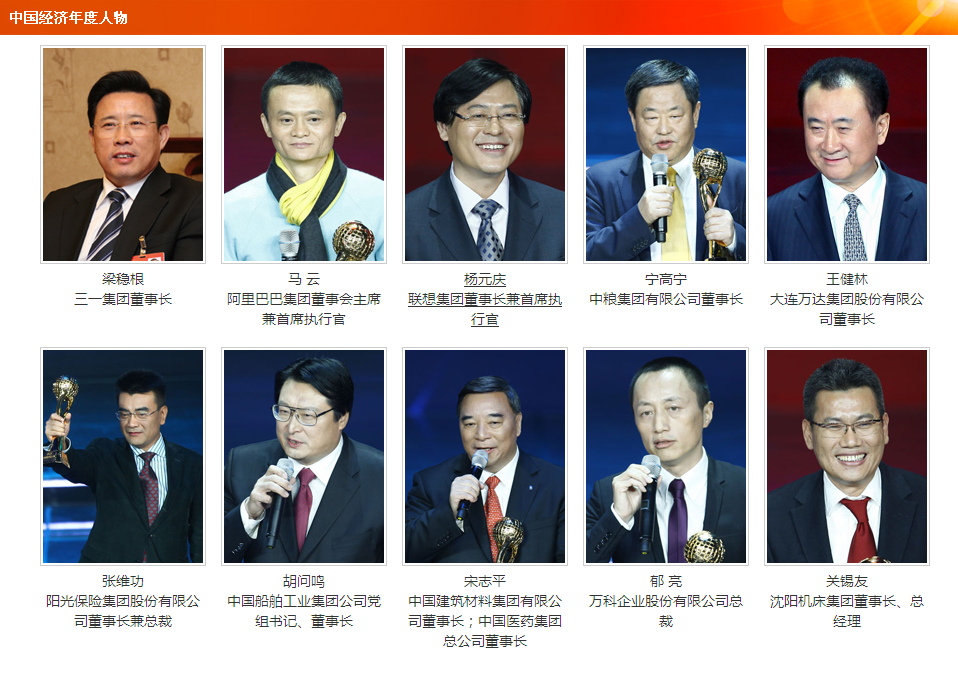 2012中國經濟年度人物