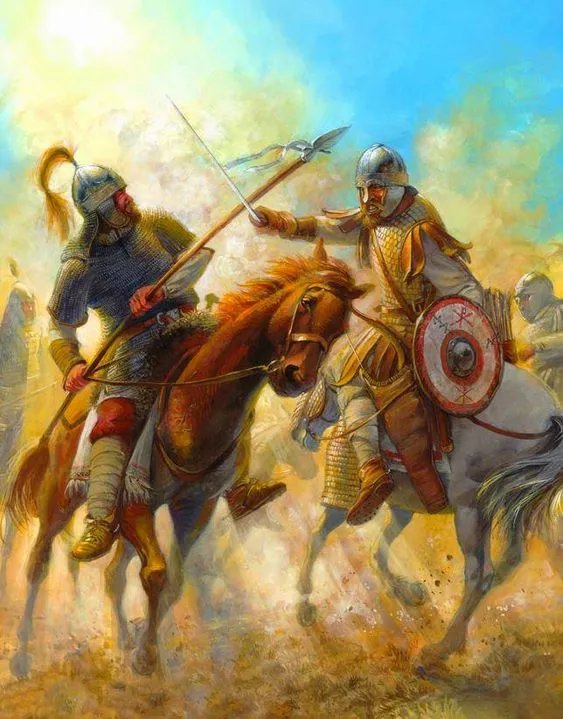 東帝國的哥特騎兵與西帝國的騎兵交戰