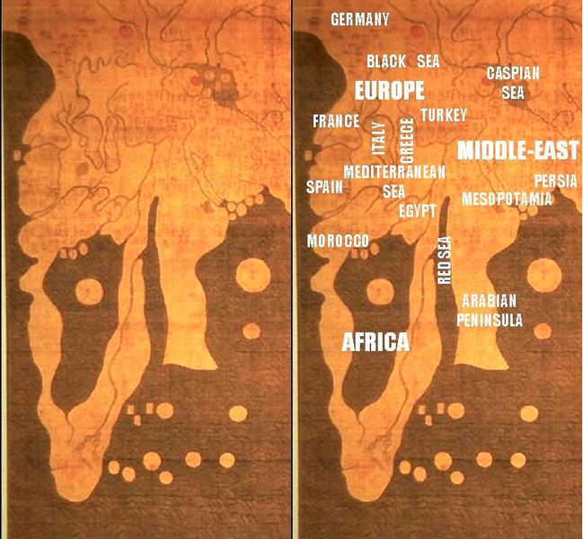 歐洲與非洲地區放大圖