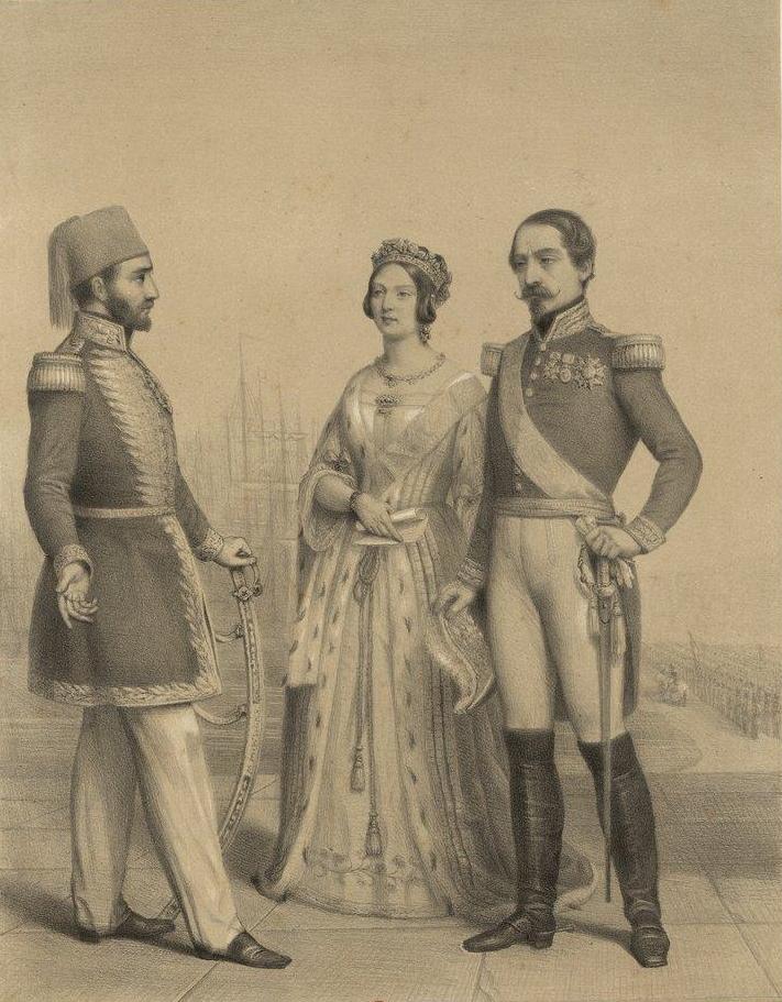拿破崙和英國女王維多利亞、奧斯曼帝國蘇丹阿卜杜勒·達吉德一世