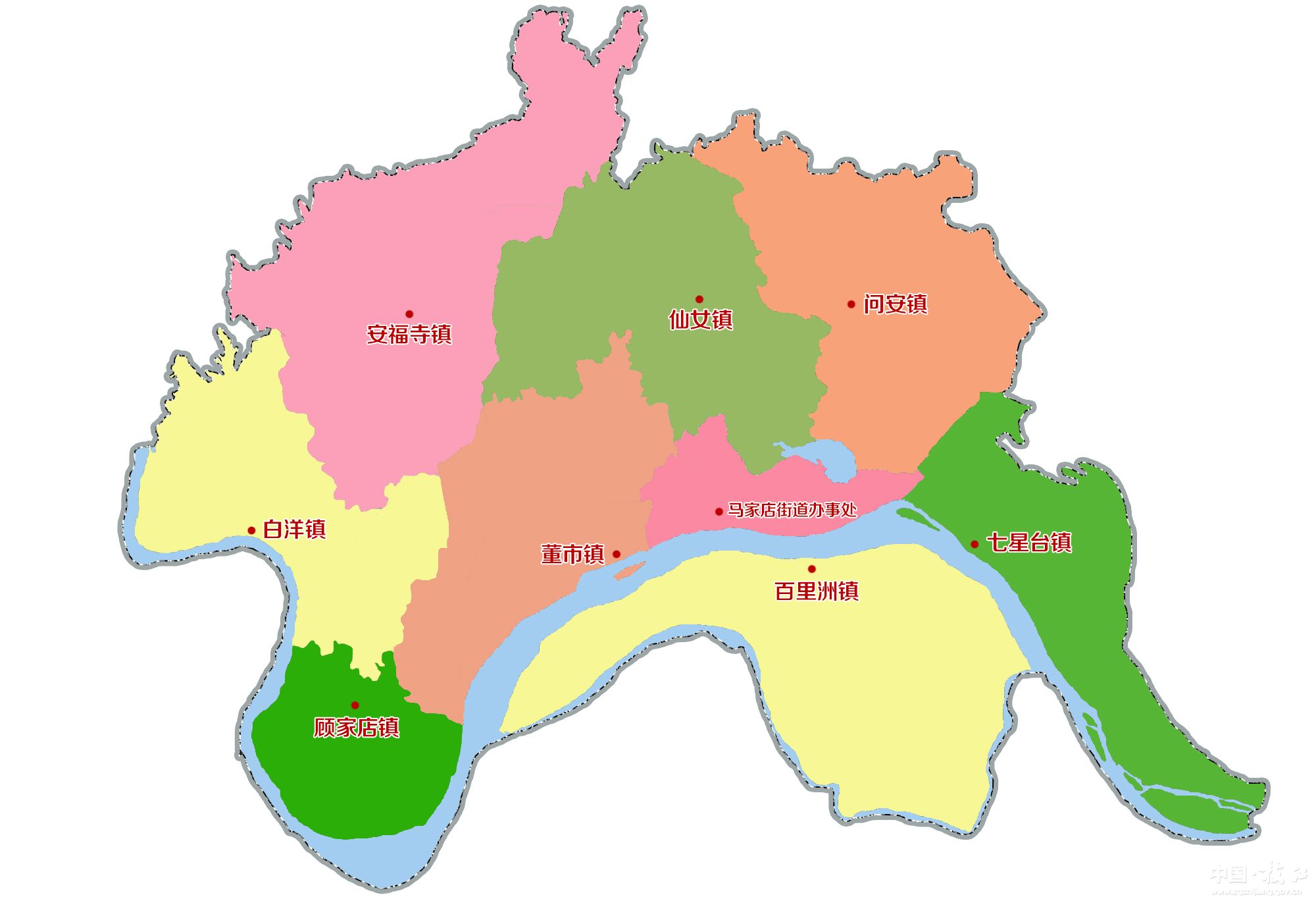 枝江市行政區劃圖