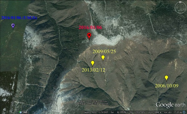 朝鮮核試驗場的地表地形圖
