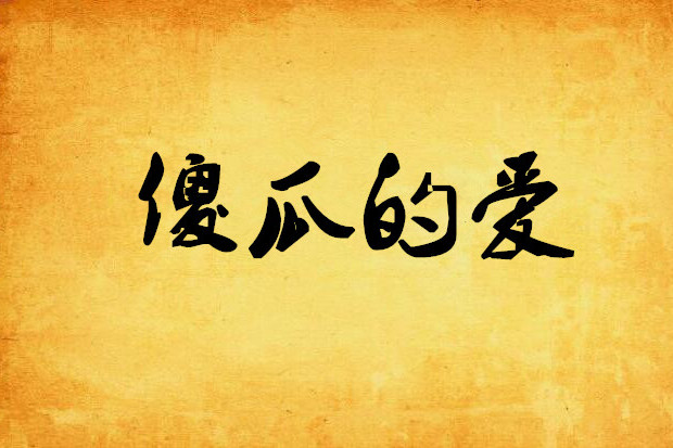 傻瓜的愛(書籍) 傻瓜的愛(書籍)