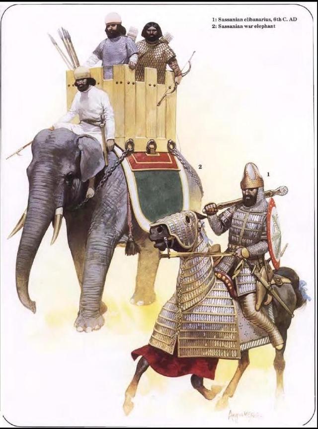 波斯戰象與具裝騎兵