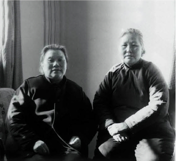 彭儒(右)與全國婦聯主席康克清同志在一起