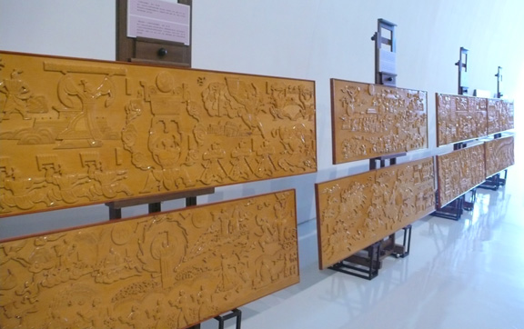 木雕壁畫中華體育五千年入第二屆全國壁畫展