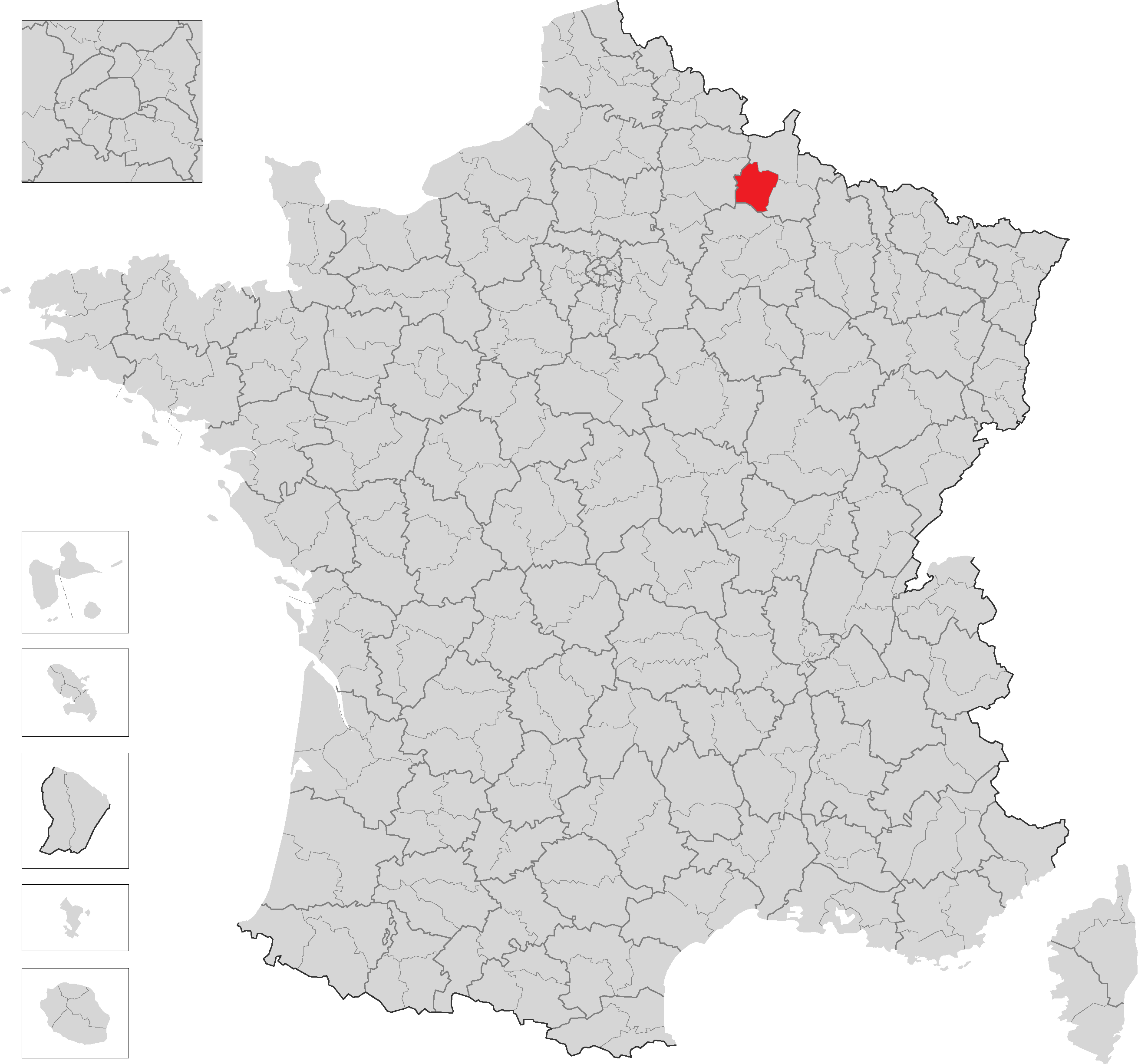 赫泰勒地區在法國的位置
