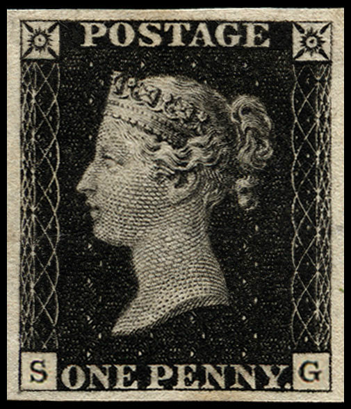 世界首枚郵資郵票黑便士