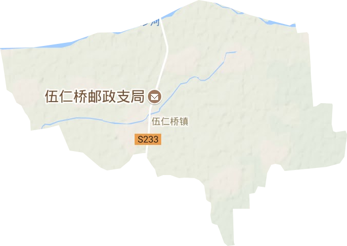 伍仁橋鎮地形圖