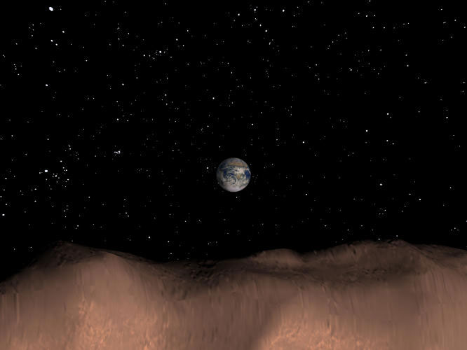 “圖塔蒂斯”接近地球。 (假想圖)