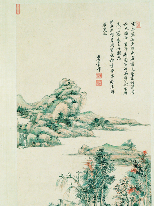 溪亭秋色圖(清代王原祁創作的紙本畫) 溪亭秋色圖(清代王原祁創作的紙本畫)
