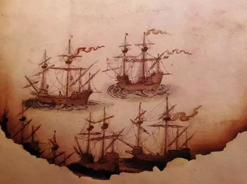 16世紀80年的歐洲 舊式的卡拉克帆船依然是主力船型
