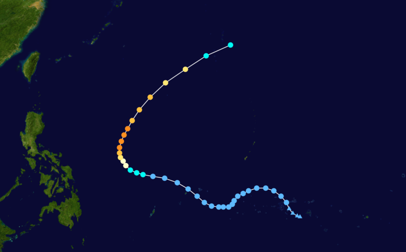 強颱風桑卡 路徑圖