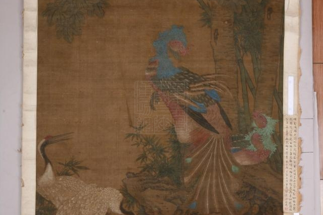 花鳥圖(明代周之冕創作的收藏於重慶中國三峽博物館收藏的繪畫)