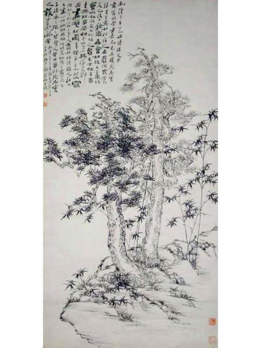 鄭燮雙松圖 鄭燮雙松圖
