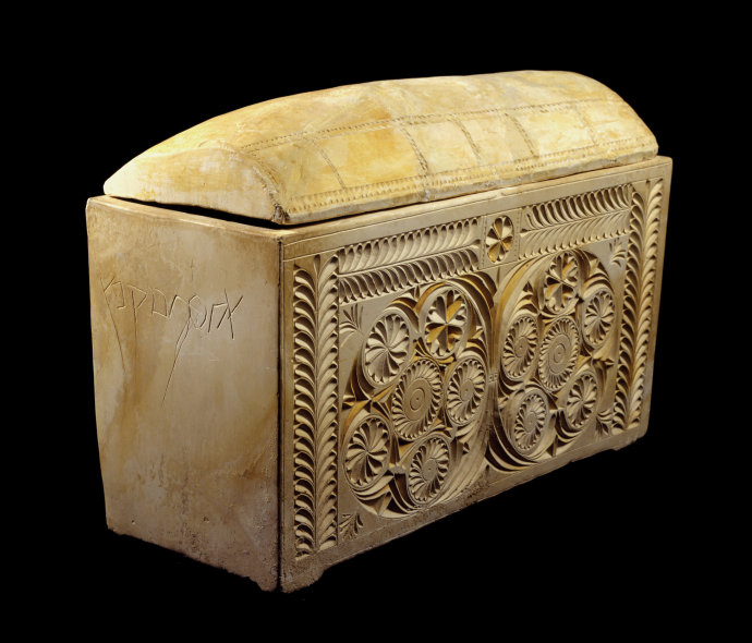 這是該亞法的屍骨罐，現藏以色列國家博物館