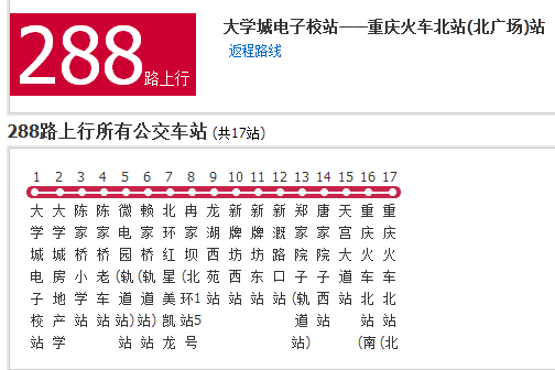 重慶公交288路 重慶公交288路