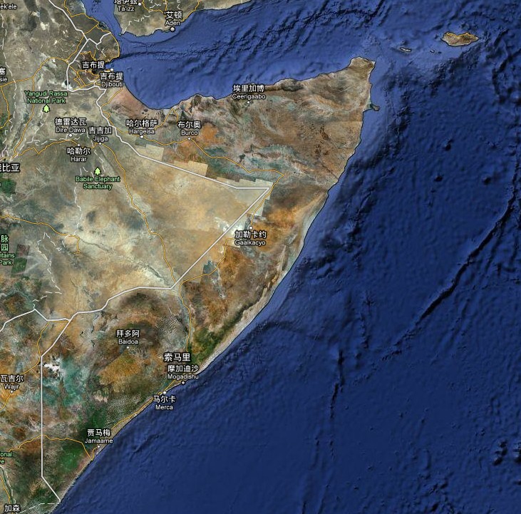 索馬里衛星地圖