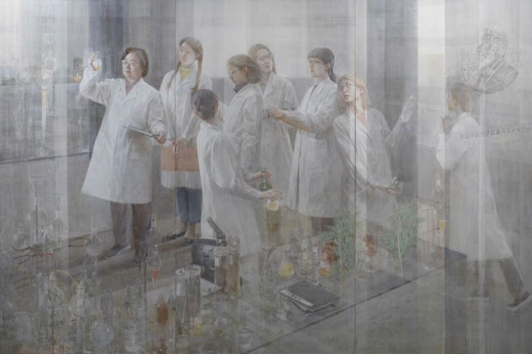 呦呦鹿鳴(馬蕾、張彩翼2019年創作的坦培拉) 呦呦鹿鳴(馬蕾、張彩翼2019年創作的坦培拉)